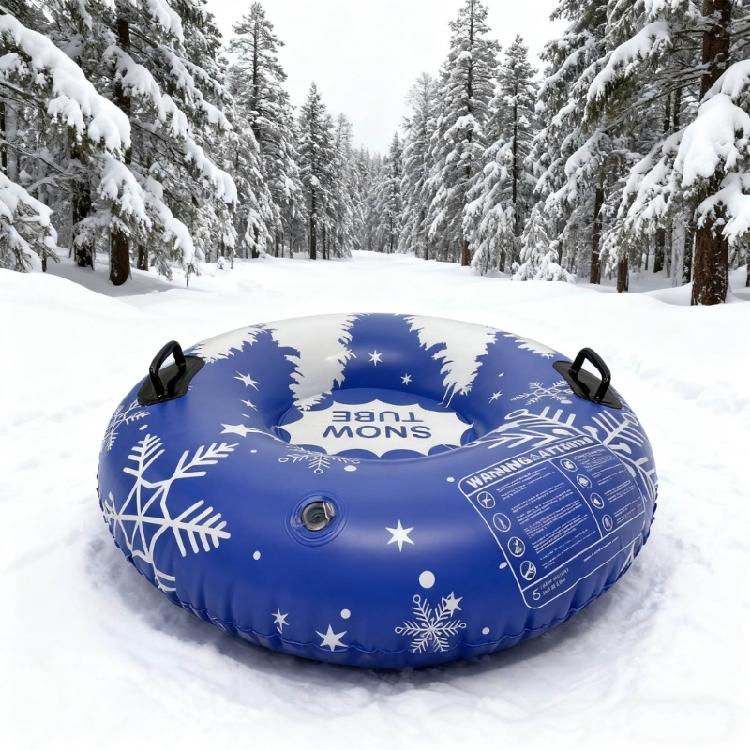 Inflatable Snow Sled with Handles Thickened Winter Inflatable Snow Tube PVC Sledding Tube Winter Snow Sledding Toy