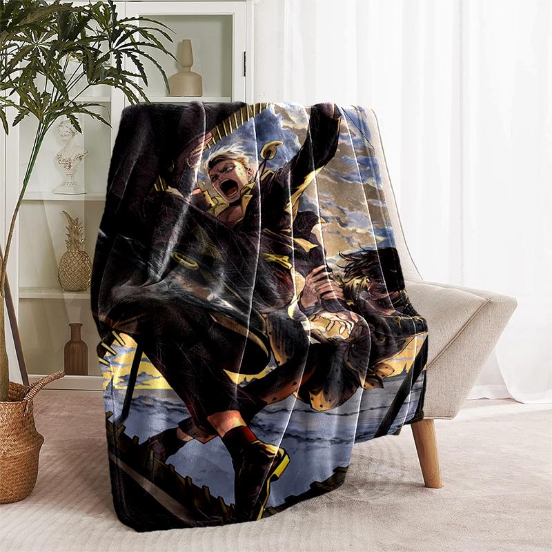 1pc Blanket JoJo's Bizarre Adventure3 Print Design, Lightweight Blanket for Sofa, Bed- Soft &Warm, Gift for All Seasons like Christmas, Halloween