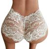Panties Low Waist Plus Size Lace Embroidery See-through Ruffles Sexy Briefs