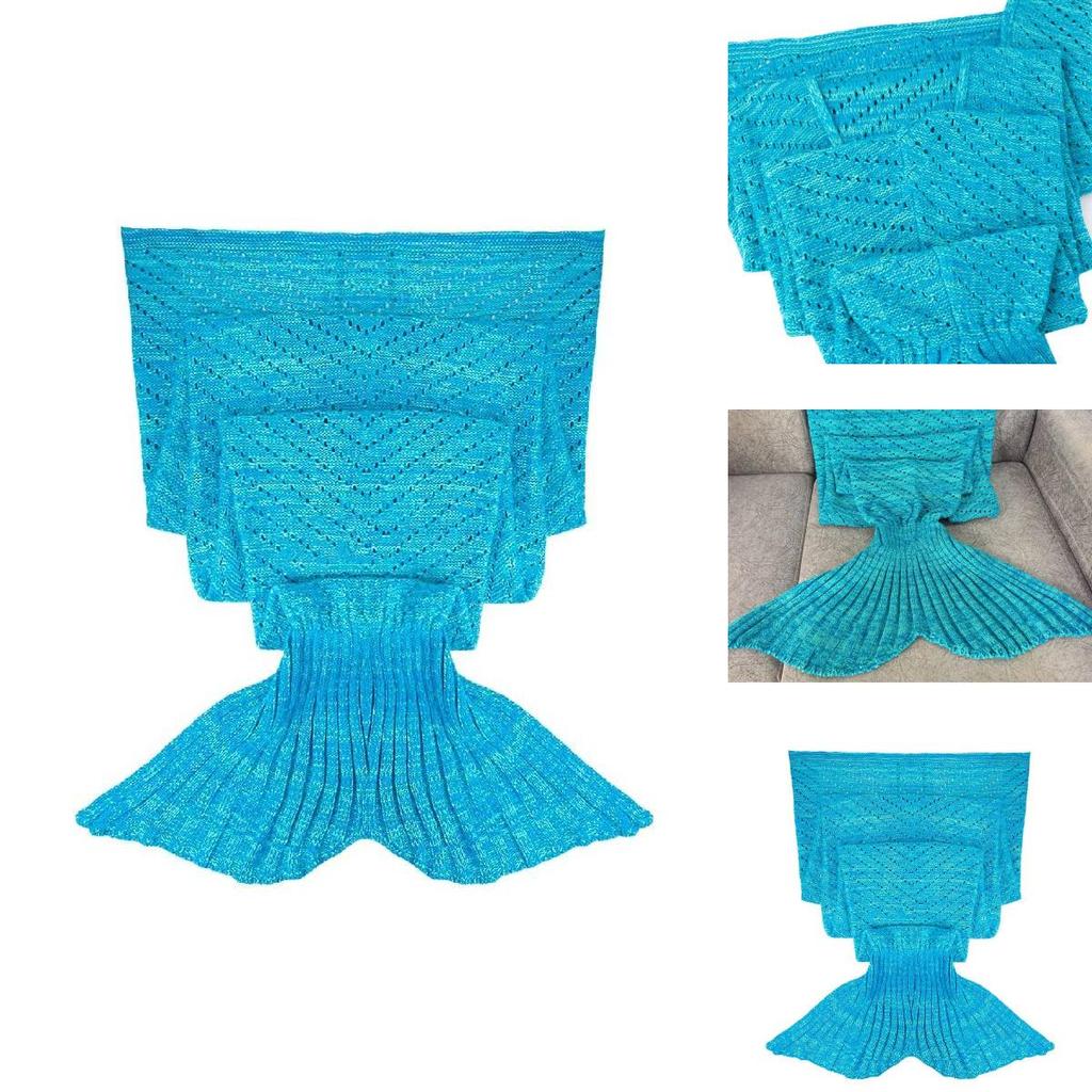 Mermaid Tail Throw Blanket With Acrylic Material For Kids And Adults Perfect For Spring And Fall