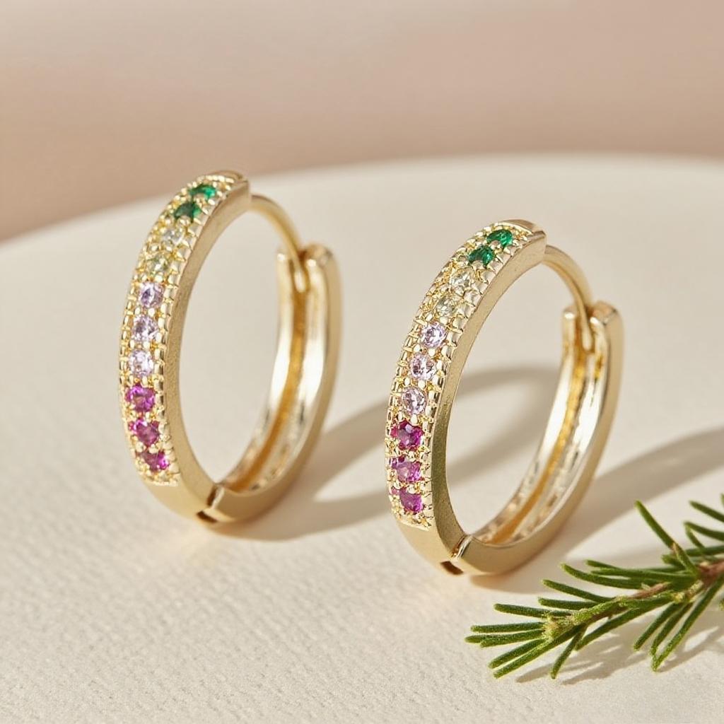 Женские роскошные серьги-кольца с кубическим цирконием, модные и универсальные, женские серьги, трендовые украшения золотистый