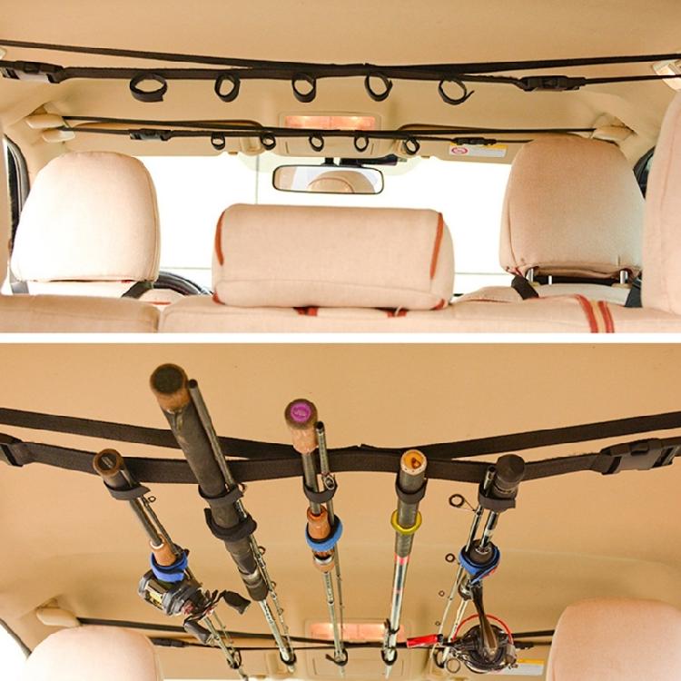 2Pcs Vehicle Fishing Rod Rack Holder Strap Storage Car Rest Belt Carriers for SUV