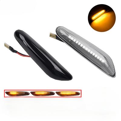 Un par de luces LED de señal de giro dinámicas y de posición lateral para BMW E46 E60 E61 E90 E91 E81 E87 E82 E88 E83 E84 E92 E93 X3