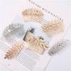 Comb Hair Accessories Leaf Hair Plug Clip Updo Hairpin Wholesale Comb Hair Women Duckbill Comb Bangs Korean Hair Hairpin Top Clip