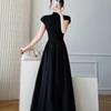 Hepburn-Style A-Line Dress for Women - New Summer Arrival, Niche Design, Waist-Cinching, Slimming, Mature Sister Style