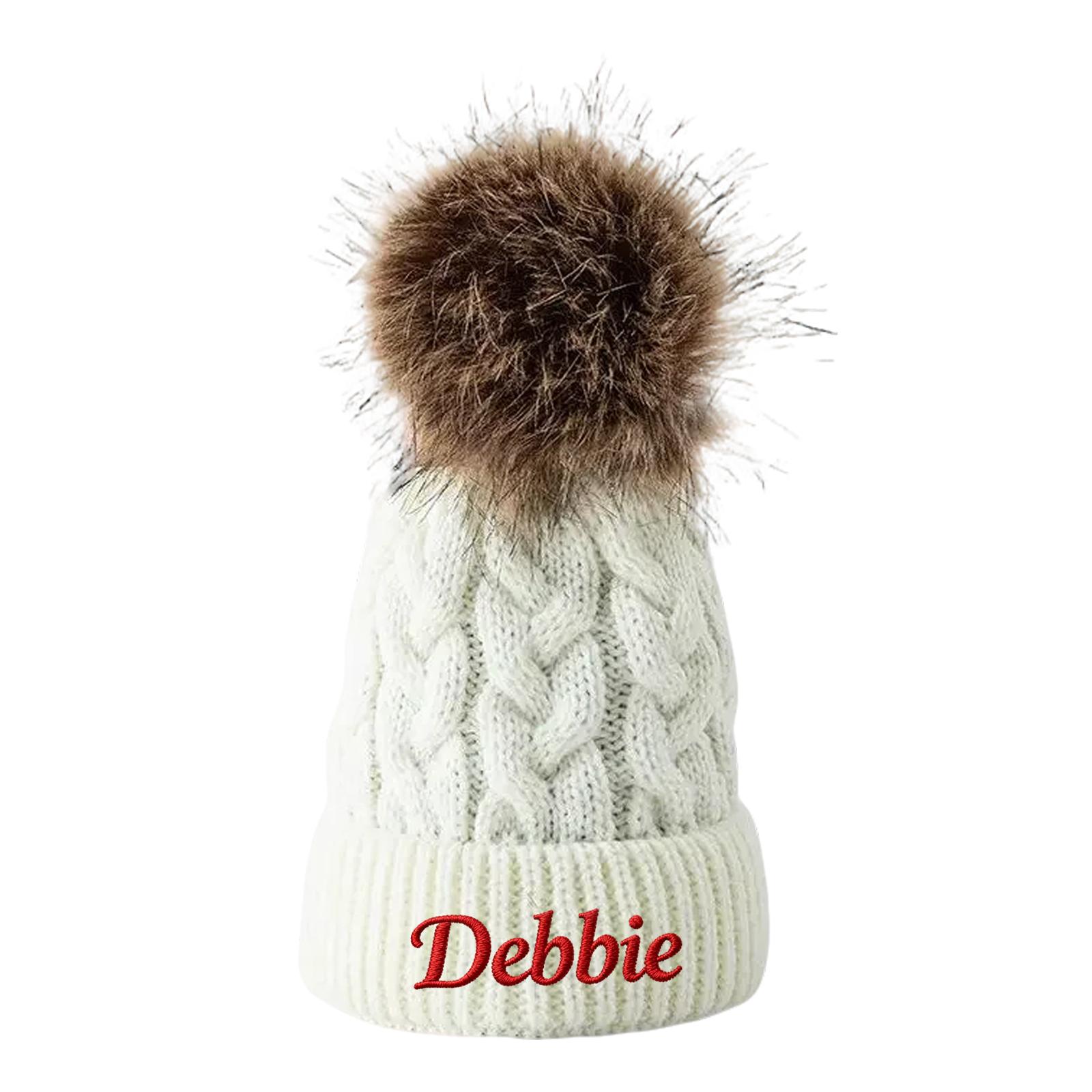 

Детская зимняя шапка на заказ, теплая вязаная шапка-помпон без полей, подходит для прогулок и катания на лыжах. One Size белый