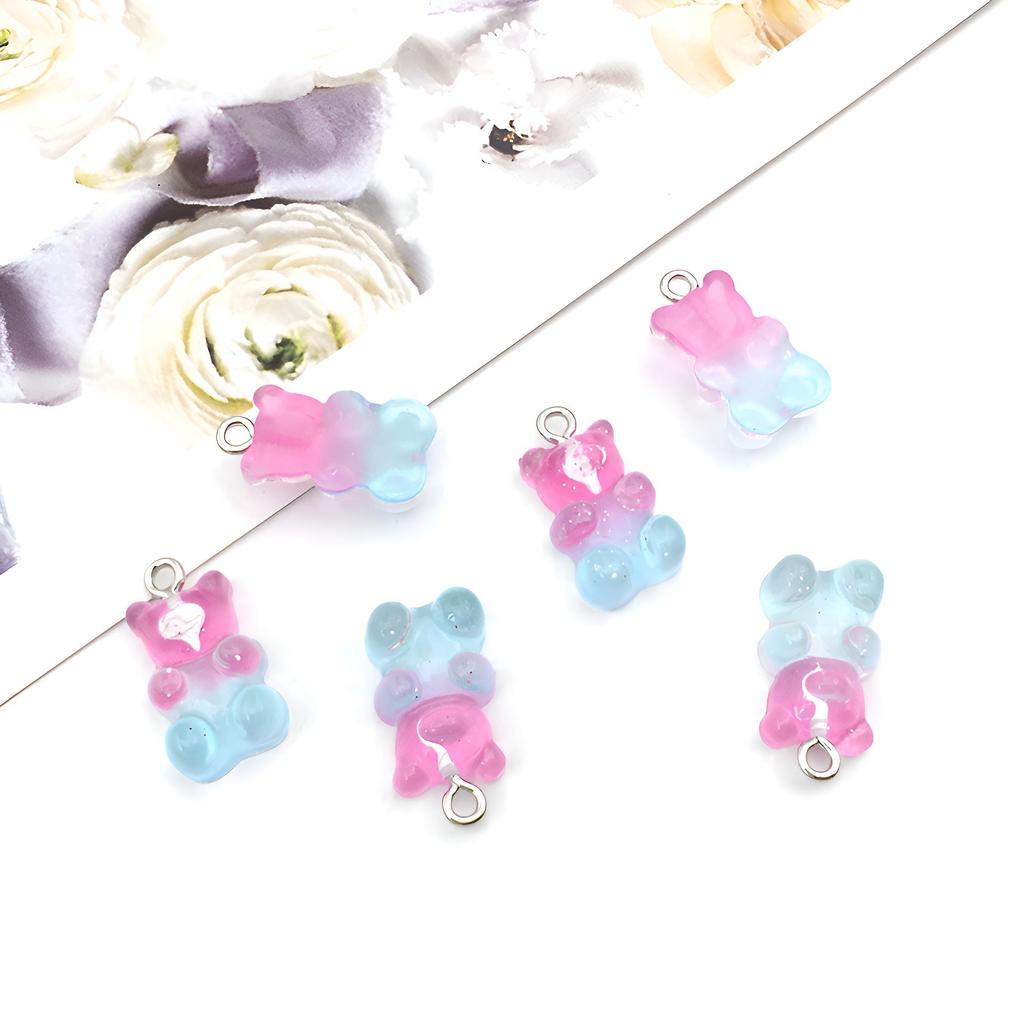 Bear Candy Resin Lollipop Pendant: Mix 32 DIY Jewelry & Toy Accessories Lucky Bag for Kids