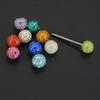3-5mm 14G/16G Owinięta Kryształowa Kula z Błota Kolczyk do Wargi Biżuteria Akcesoria