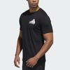 T Shirts Men's Black Crew Neck Moderate Straight Fit GH4419