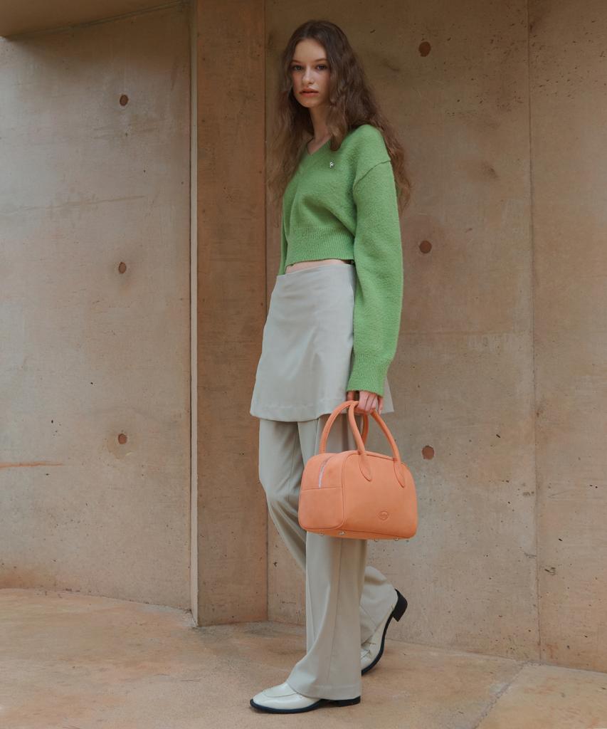 SINOON V Neck Cropped Sweater