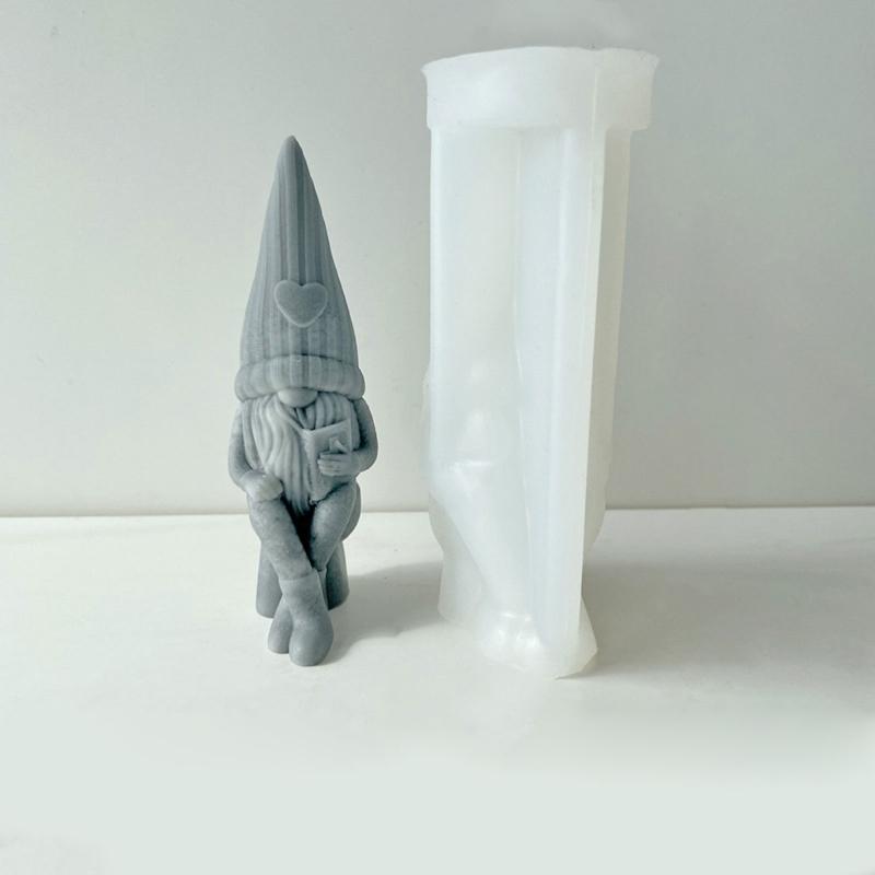 Valentine Silicone Gnome Mold Cute Aromatherapy Candle Mold Epoxy Dwarf Plaster Mold for DIY Soap Present Candle Making