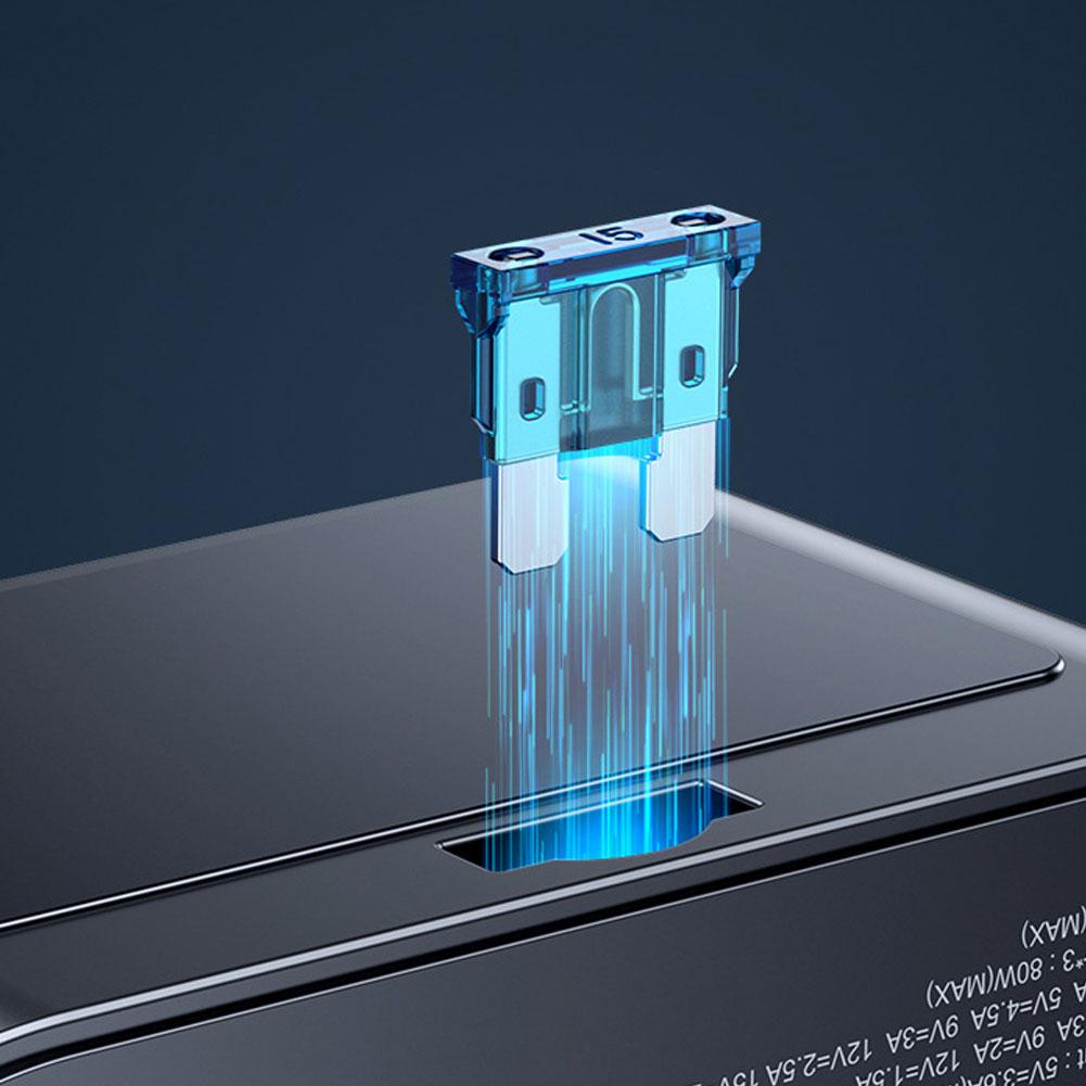 Car Plug Splitter 12V 24V 3 Way Socket USB3.0 PD Dual USB Car Charger Adapter