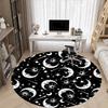 1pc Moon Stars Office Round Area Rug, Indoor Mat Suitable For Office, Under Office Chairs Bedroom Living Room Home Decor, Room Deco