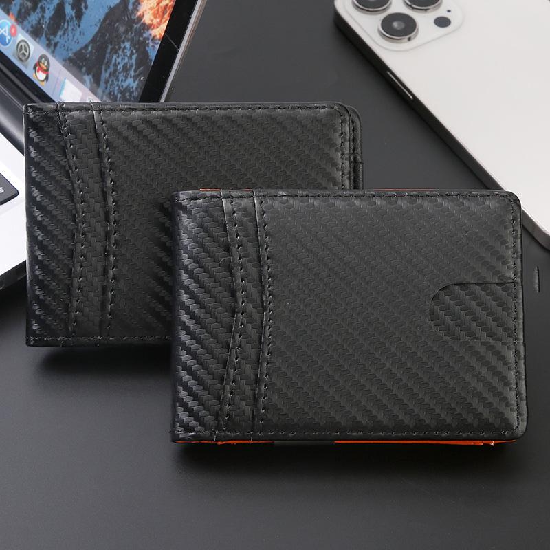 Men's Wallet Money Clip Card Bag PU Leather Card Holder Multi-function Card Case High Quality Rfid Anti-theft Card Clip Wallets