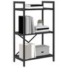 Bookshelf Black Oak Effect 56 x 34 x 96 cm Engineered Wood