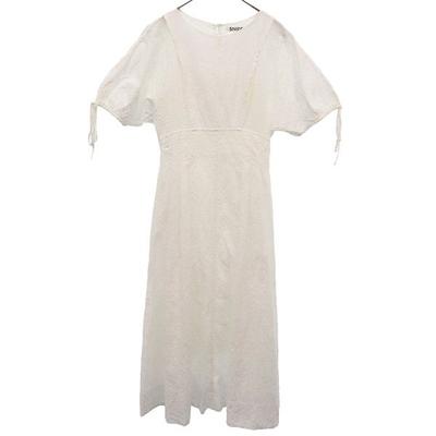 SNIDEL 20ss SWFO202033 Embroidery Short Sleeve Punching Lace Stack One Piece Women Used