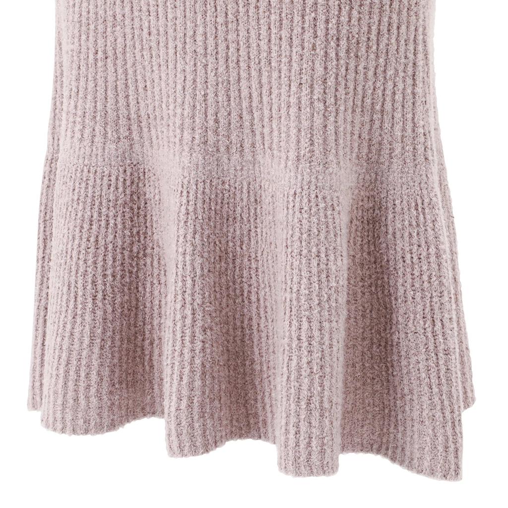 Francfranc Moist Feather Knit Glitter 2025 Relaxed Knit Dress Dress, Pink, Model,