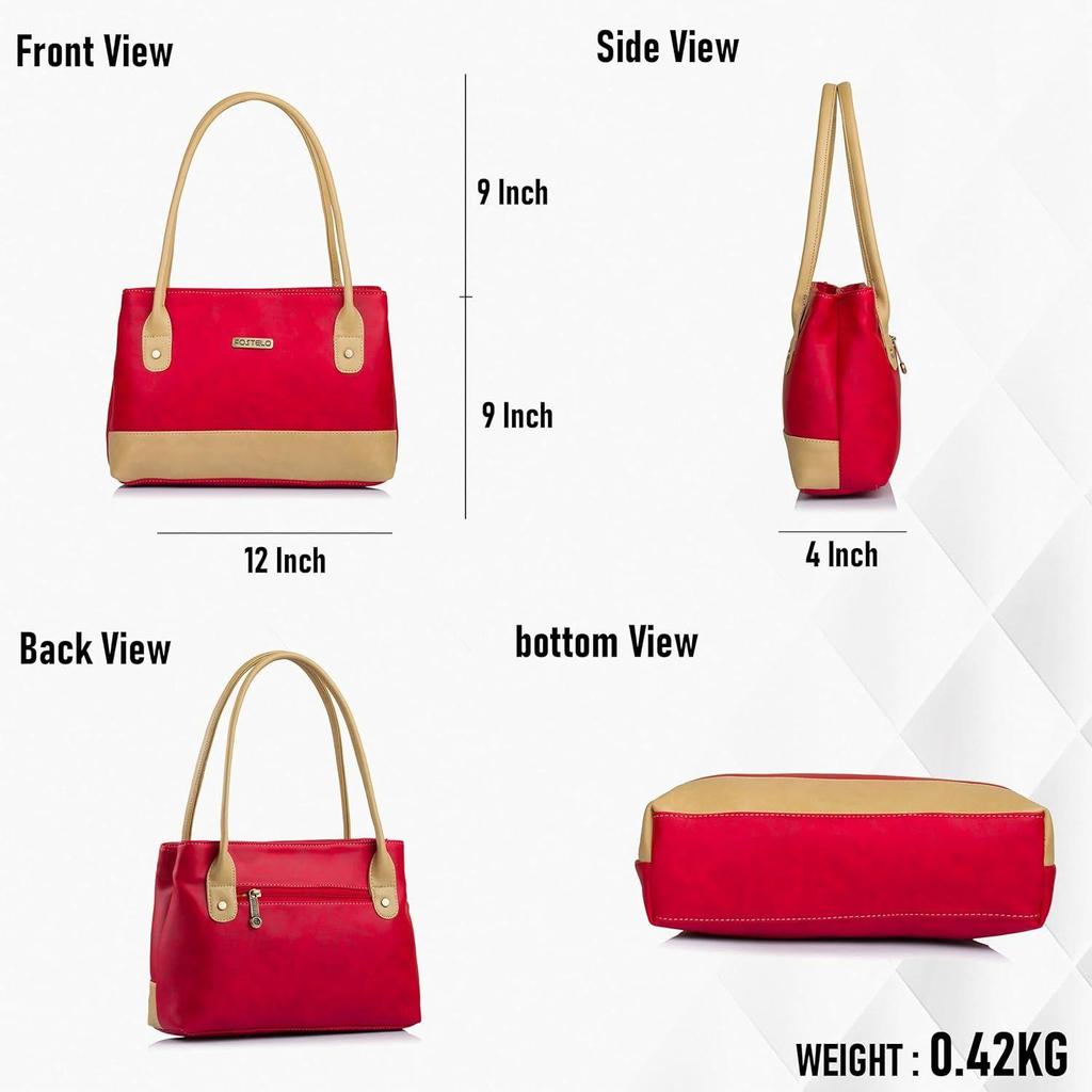 Handväska i konstläder för kvinnor (Medium)