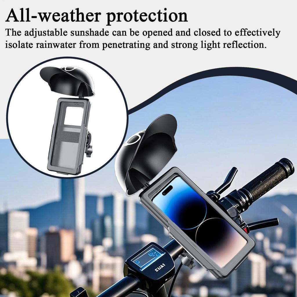 Motorcycle Phone Mount Biking Sun Hat Bracket Waterproof Mobile Phone Mount For Women Men Riding Motorcycles Bicycles Scooters