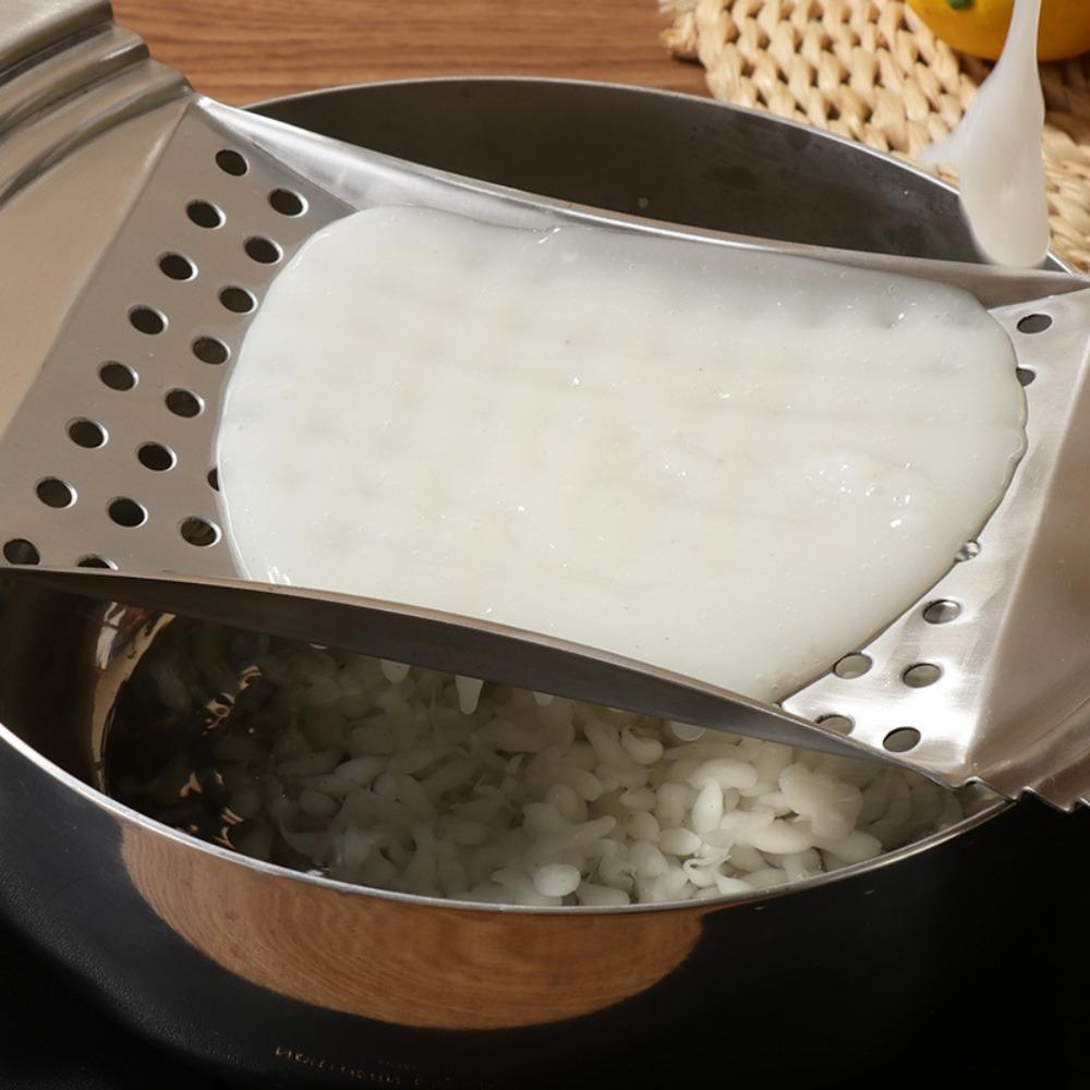 Stainless Steel German Egg Noodle Maker Silicone Grip Oil Filter  Fruits and Vegetables Drain