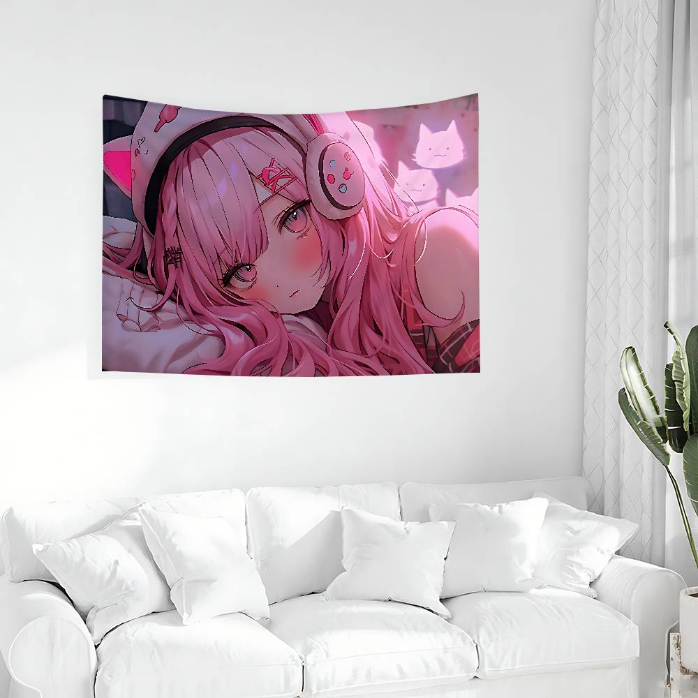Gaming Anime Girls Flag Banners Garage Car Tapestry Flag Garage Outdoor Decor Bedroom