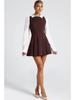 Simple Solid Color Sleeveless Pullover Dress - Wide Hem, Waist-Hugging Short Skirt for Spring 2025