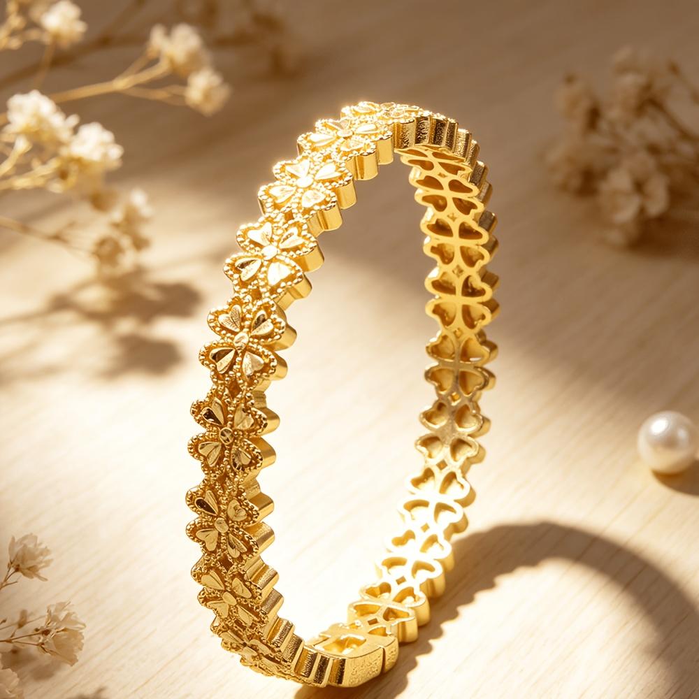 1Pieces Gold Bohemian-style floral bracelet is a suitable jewelry gift for parties, gatherings, and graduation ceremonies, suitable for teachers,