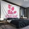 Custom Name,Pink Panther Wall tapestry, aesthetic printed fabric blanket, suitable for bedroom, living room, and home decor.