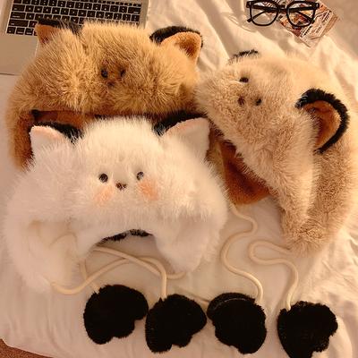 Autumn and Winter Thickened Velvet To Keep Warm and Cold Proof  Ear Protecting Lei Feng Hat To Make Your Face Smaller