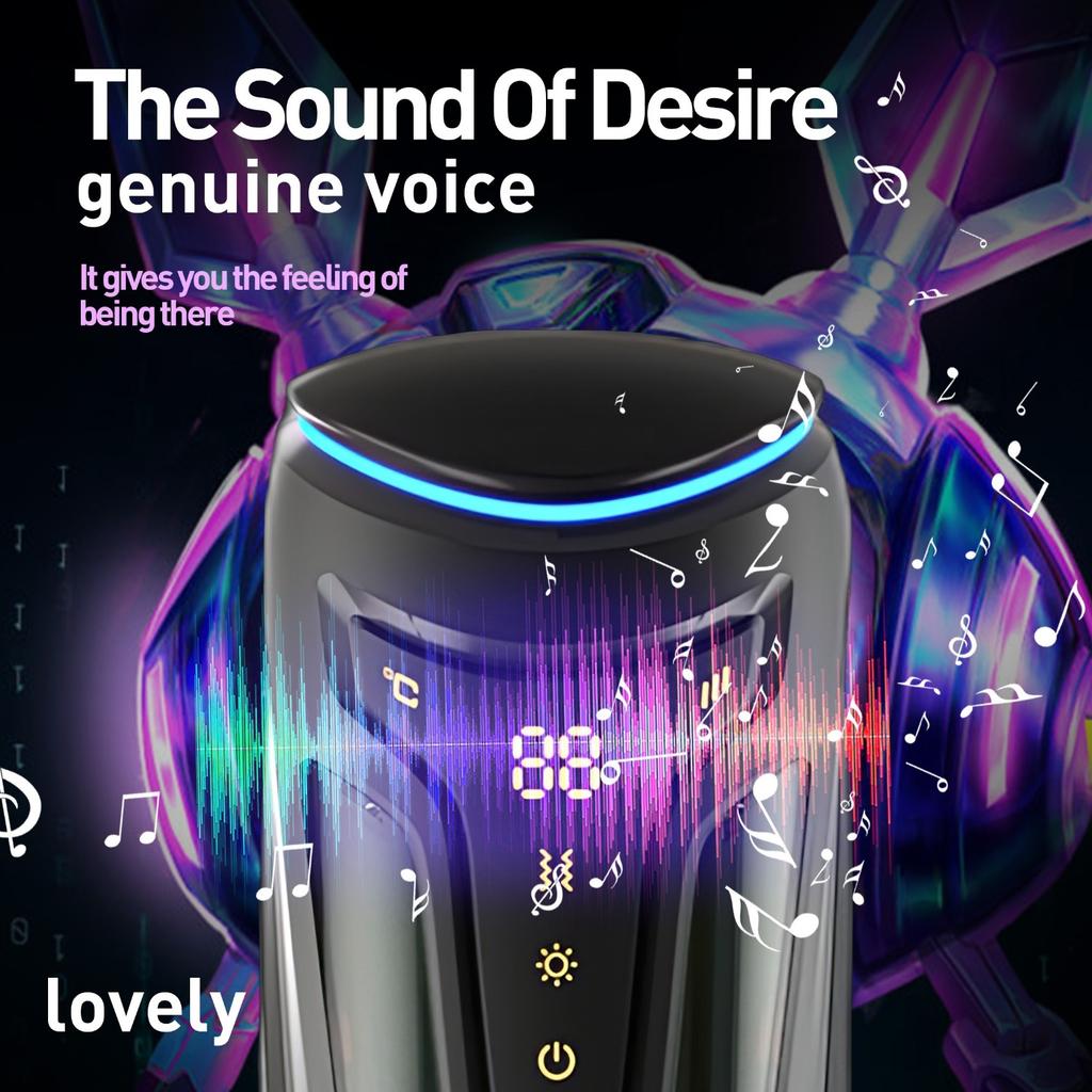Automatic Male Masturbator Cup Sucking Telescopic Vibrating Intelligent Sound Heating Oral Simulation Adult Sex Machine for Men