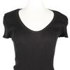 Chanel Short Sleeve Knit P28461K00111 06P COCO Mark Summer Knit Black cotton/Nylon Women Used