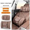 Universal Car Headrest & Lumbar Support Cushion for All Seasons - Fits Tesla & Mercedes