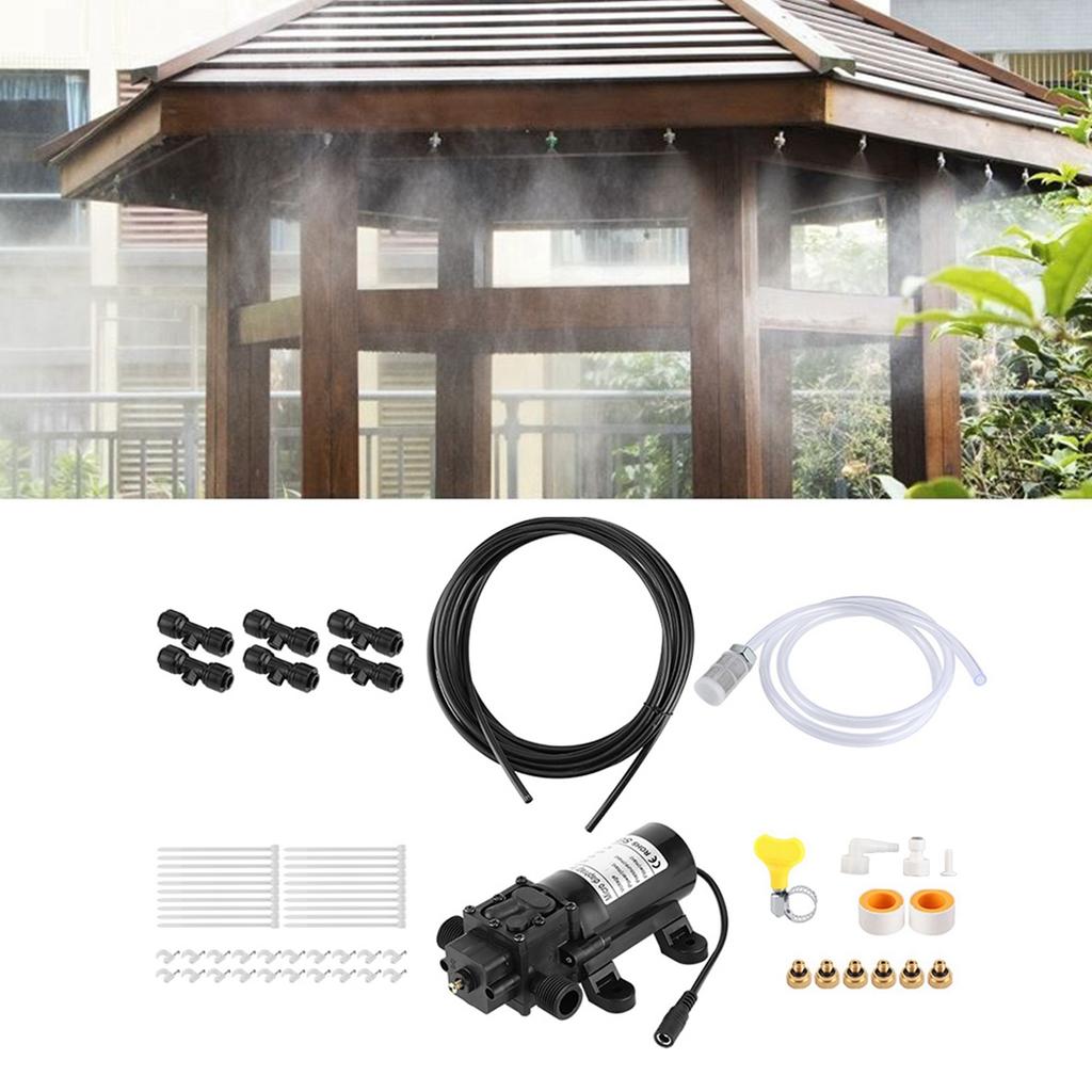 6?Düse 6m Elektrisches Niederdruck-Nebelkühlsystem für Gartengewächshaus im Freien