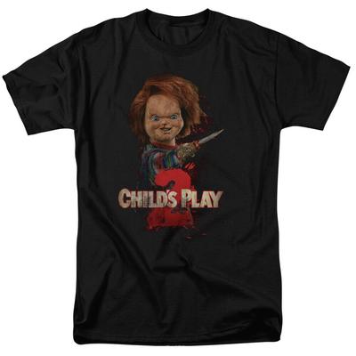 26 Child's Play 2 Heres Chucky T Shirt Licensed Horror Movie Retro Classic Black Unisex T-Shirt
