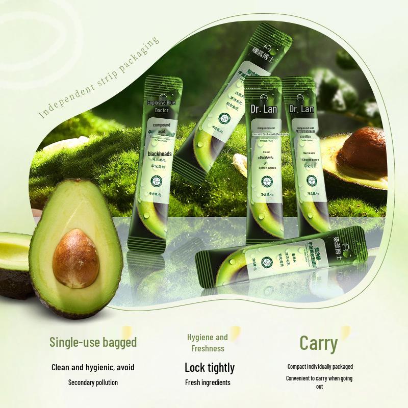 DR. Nalas sanfte selbstreinigende Avocado-Blasenmaske - Tiefenreinigung & nicht reizend