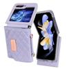 For Samsung Galaxy Z Flip7 FE 5G/Z Flip6 5G Case with Shoulder Strap PU+PC Wallet Phone Cover Built-In Back Screen Film