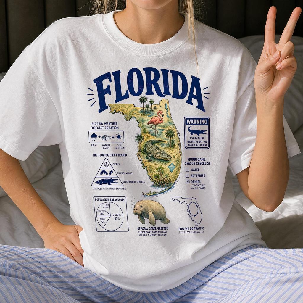 Funny Florida Shirt - Retro Travel & Places Gift - Sarcastic Florida Clothing