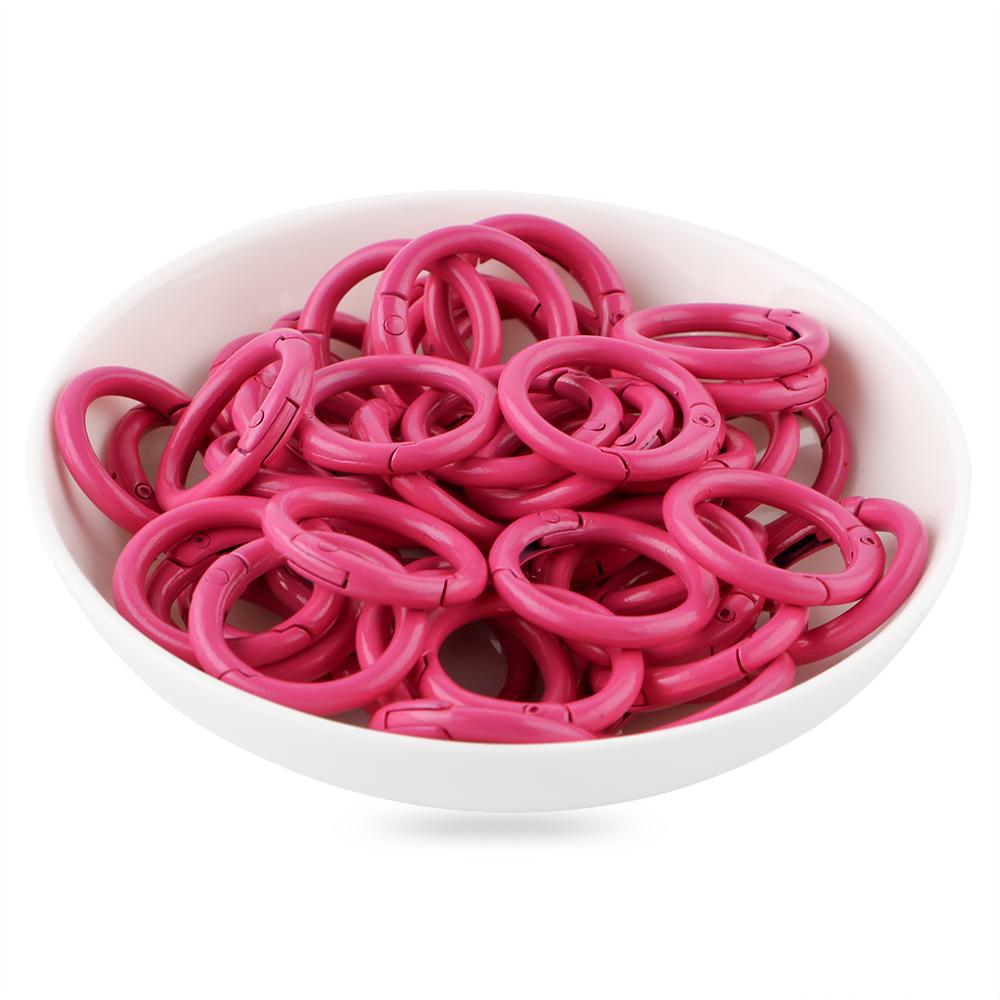 

25mm 10pcs Colorful Ring Key Clasp Chain Connector Baking Paint Rings For Jewelry Making DIY Bracelets KeyChain Accessories 10pcs
