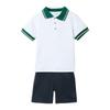 Stylish British Inspired Summer Outfit For Kids Two Piece Set Comfortable Cotton Fabric