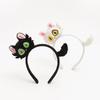 Lovely Cat Stuffed Animal Hair Hoop Super Cute Face Cleansing Headband Cartoon Pet Funny Dress-up Live Props Headwear Hair Decoration
