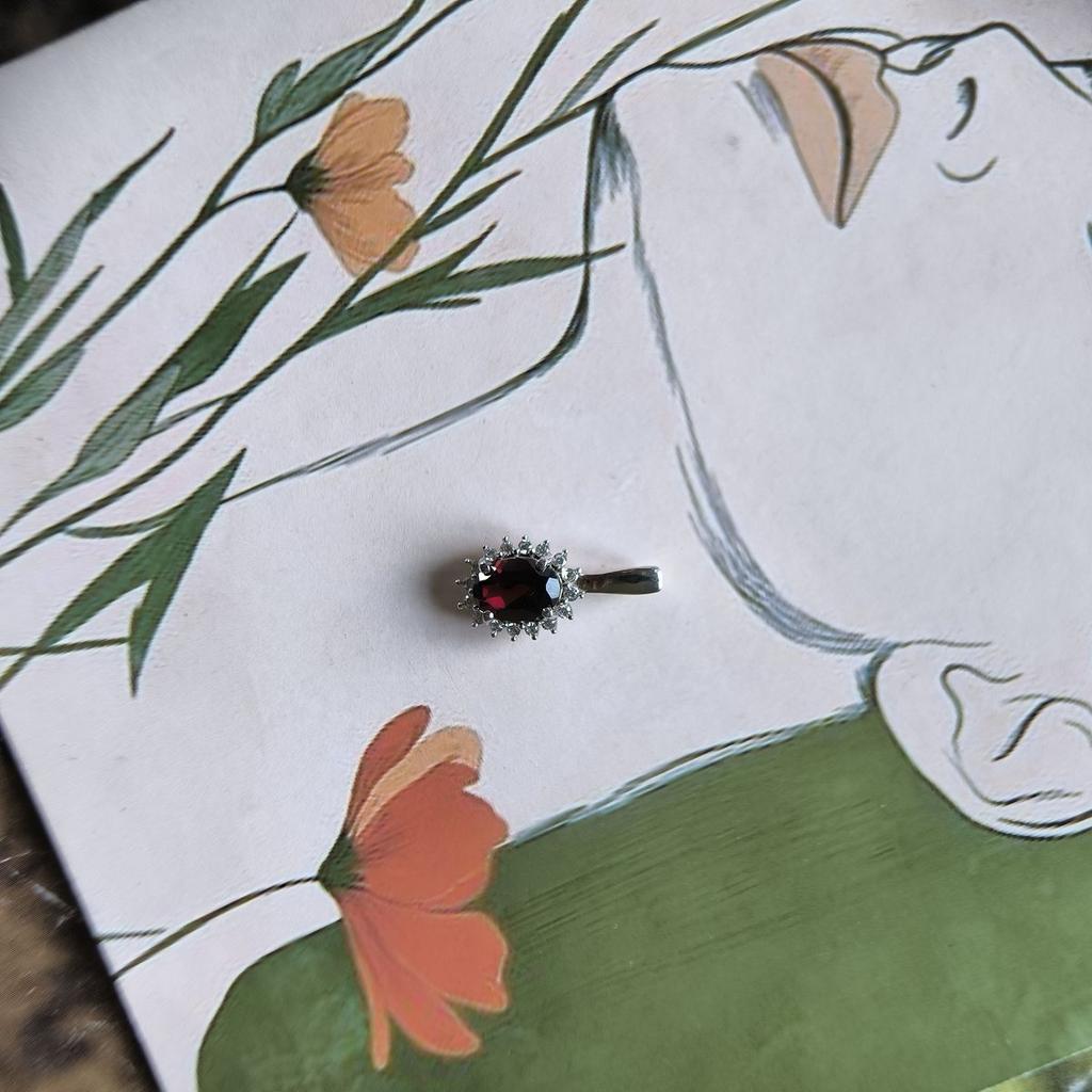 Серебряная подвеска с гранатом 1.094ct (2191476)