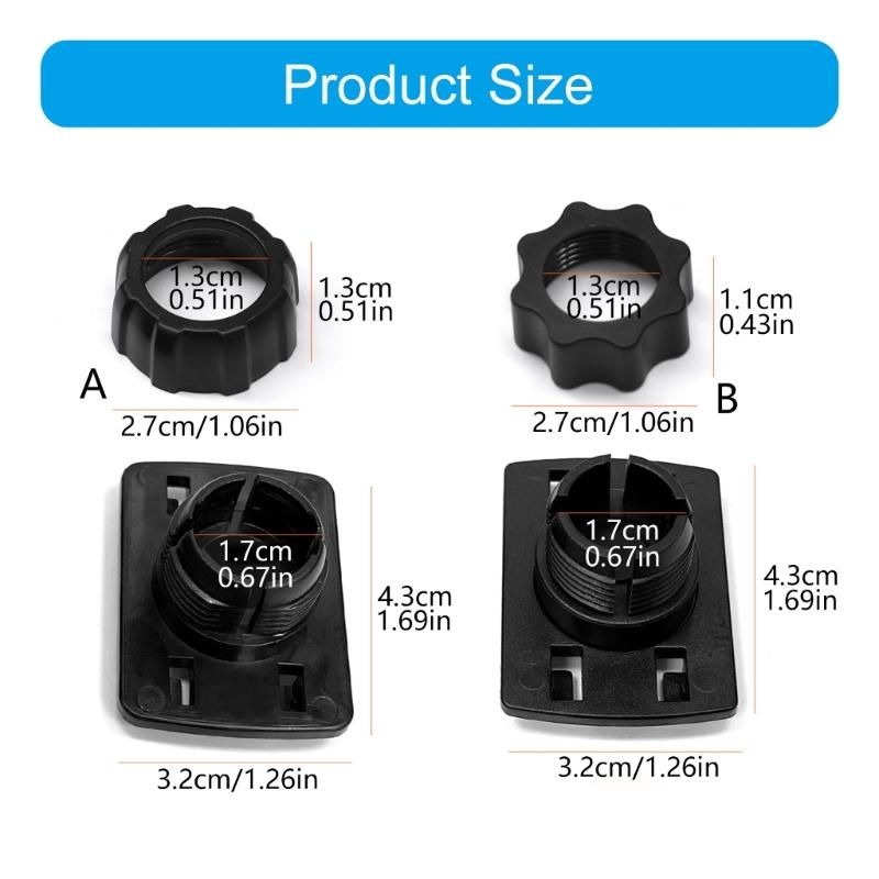 Adattatore Rotondo da 17mm Rotondo Morto a 4 Fibbie Adatto per la Maggior Parte dei Supporti per Telefono e Tablet per Auto Installazione Facile