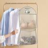 Mesh Pockets For Bra 2-Layer Mesh Organizers Bag With Hook Breathable Anti-Slip Closet Storage Pouch For Cruise Shower Cabin