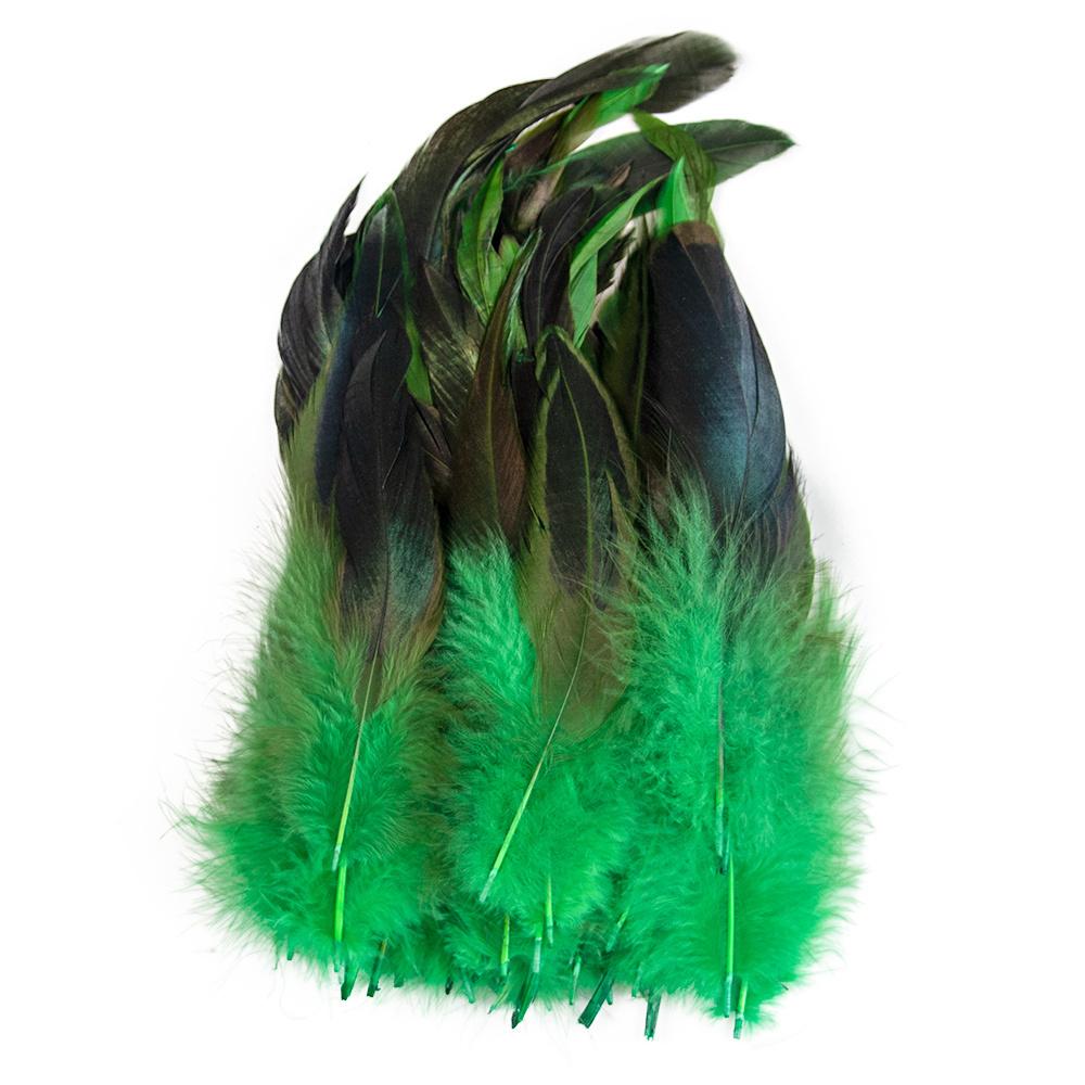 

100pcs Natural Rooster Feathers 13-18cm Real Pheasant Plumes for Crafts Wedding Party Decoration Fly Tying Materials Accessory 100pcs трава зеленый