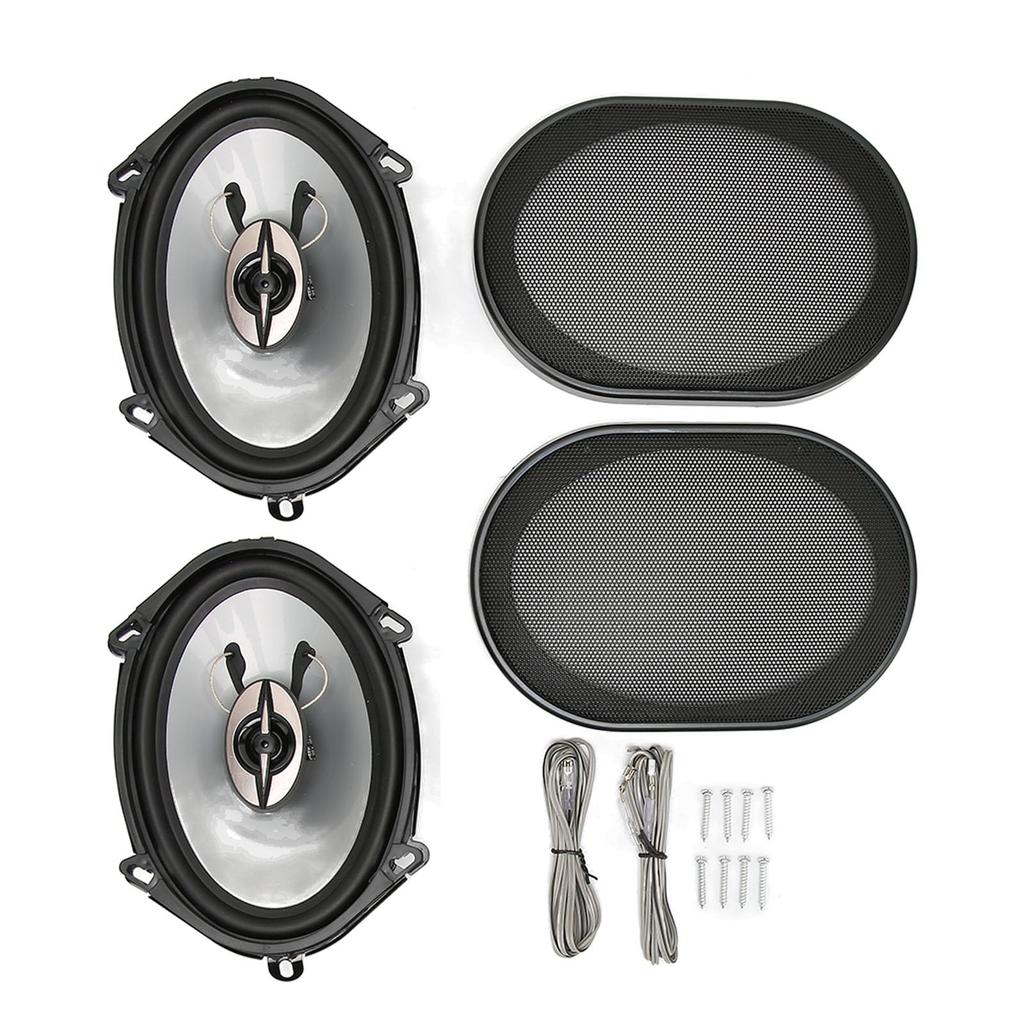 Car Speakers, 2 Coaxial Car Speakers, 5x7 Inch 380W 4 Ohm Coaxial Car Speakers, Alto-Treble Car Speaker Replacement for Car Sound System