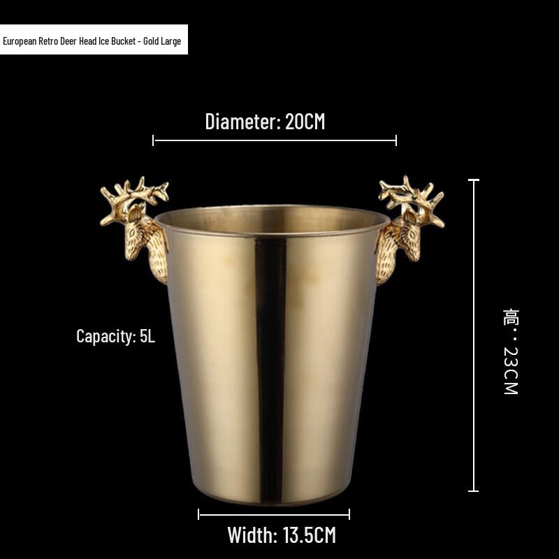 JPHZNB Stainless Steel Commercial Ice Bucket