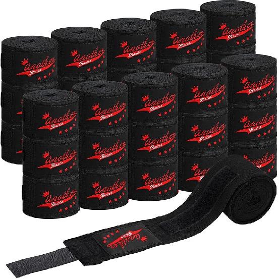 15 Pairs Boxing Wraps for Hand 180 Inch Boxing Hand Wraps Bulk Martial Arts Sports Handwraps for Boxing Kickboxing Mexican Style Hand Wraps for Muay чёрный