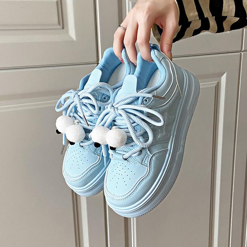 2025 Little White Shoes Children's Autumn New Korean Version Ins Female Students' Leisure Sports Versatile Board Shoes Street Shooting YM28