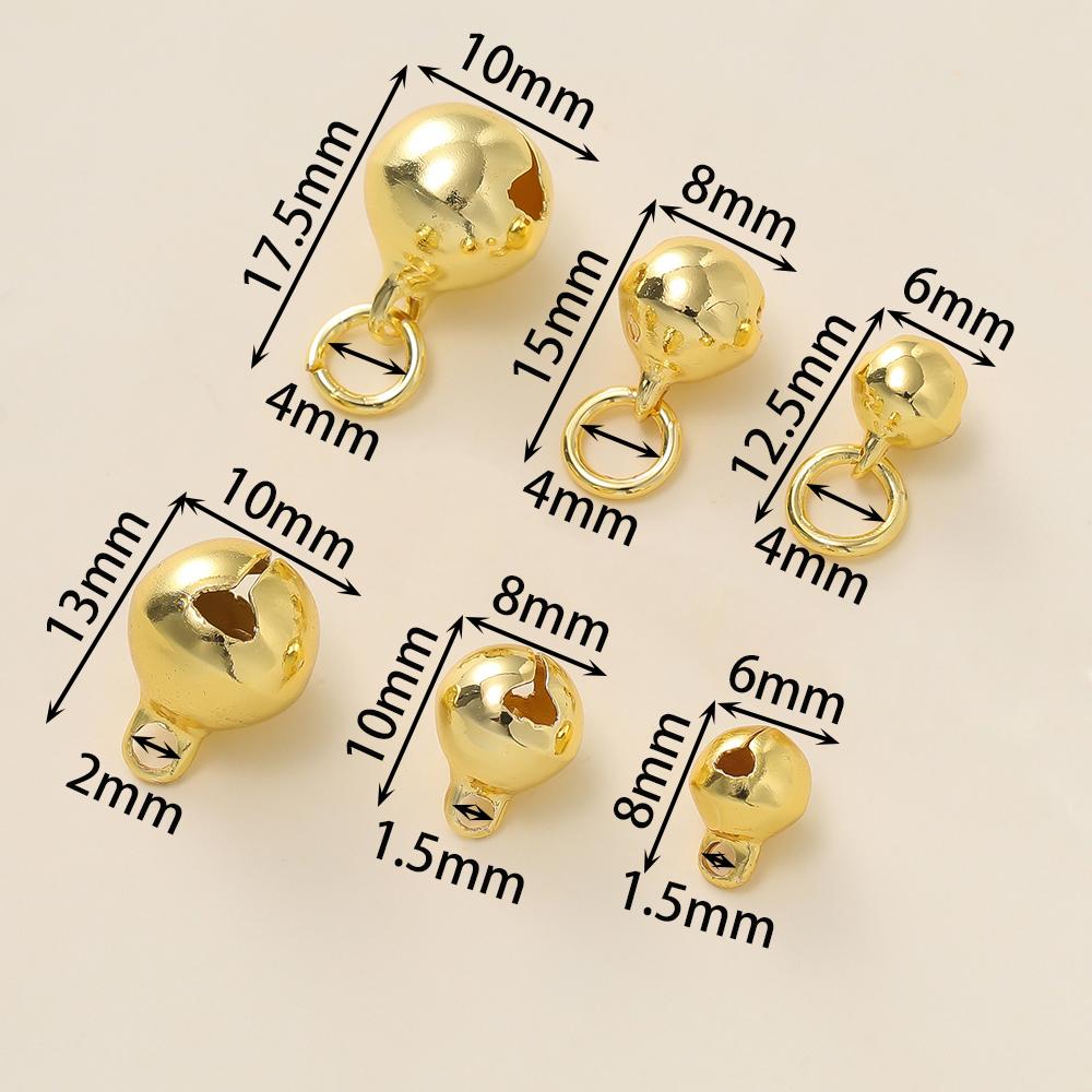 5Piece/Lot 14/18K Gold Color Plated Iron Bell Shape Charms Pendants for DIY Bracelet Necklace Jewelry Making Accessorie