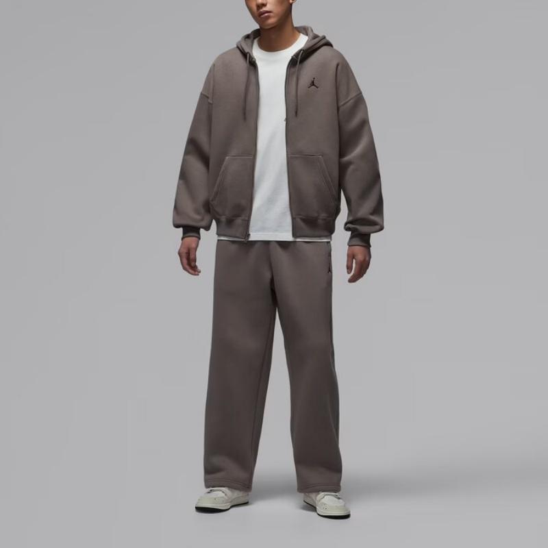 Jordan Brooklyn Zippered Hooded Fleece Drop Shoulder Long Sleeve Sweatshirt Men sweatshirt IB7232-040